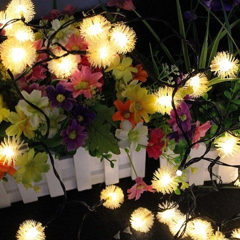 Садовая гирлянда на солнечной батарее Снежинка 5 метров 50led. Теплый-белый 1054819851 фото