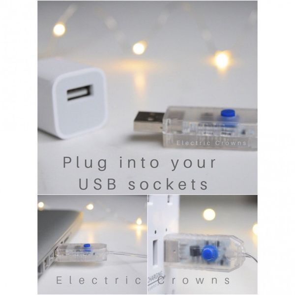 Світлодіодна гірлянда Роса 10 м, 100 LED, різнокольорова, USB + пульт 1292593163 фото
