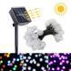 Светодиодная гирлянда на солнечной батарее Снежинка 10 метров 100led. Розовый 1054819852 фото 3