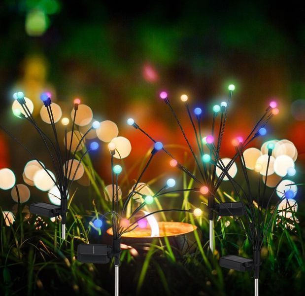 LED світильник на сонячній батареї Світлячок із матовими кульками
