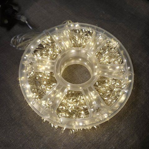 Світлодіодна гірлянда 50 метрів 1500 LED теплий білий на сріблястому проводі