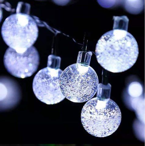Хрустальные шарики 10м. 100led цвет.  Белый 12155468785 фото