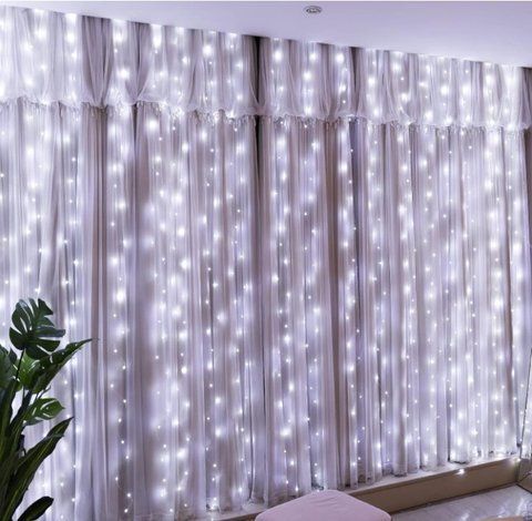 Гирлянда Штора 300LED + пульт ДУ и крючки для монтажа. 3х3м, USB Холодный Белый 1468742368 фото