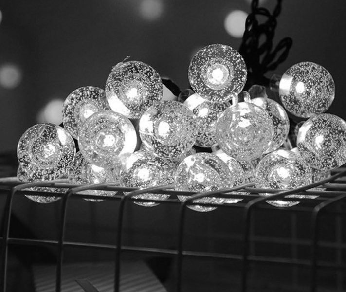 Хрустальные шарики 10м. 100led цвет.  Белый 12155468785 фото