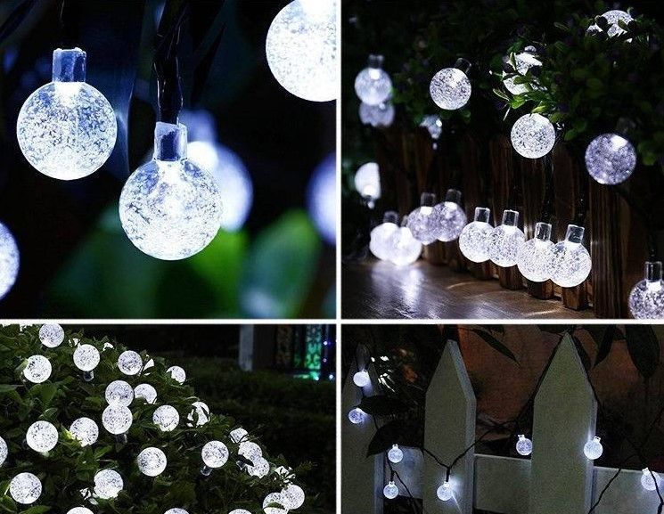 Хрустальные шарики 10м. 100led цвет.  Белый 12155468785 фото
