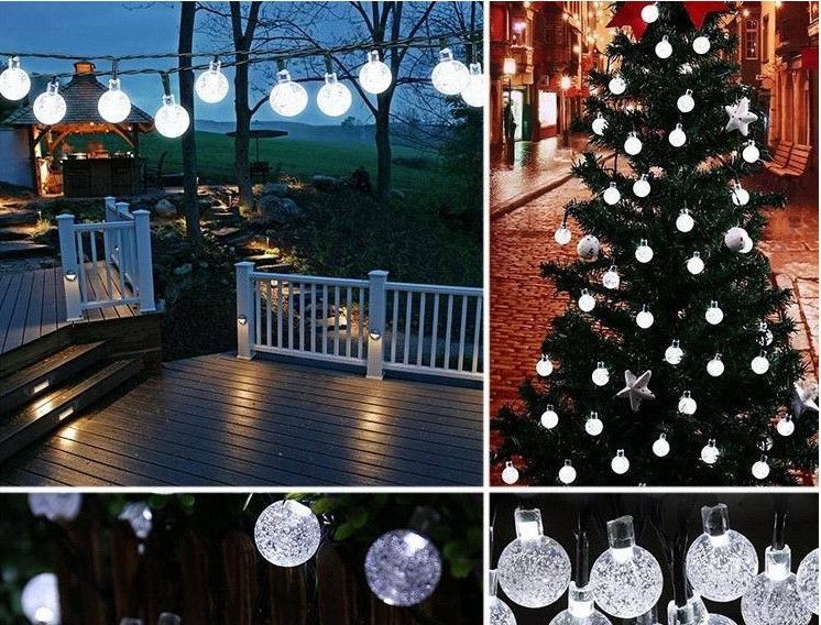 Хрустальные шарики 10м. 100led цвет.  Белый 12155468785 фото