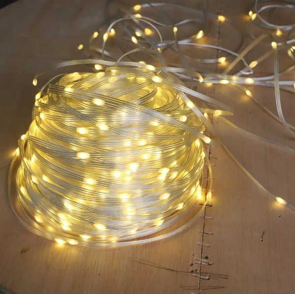 Світлодіодна гірлянда Роса USB 100LED + пульт ДК колір Теплий Білий 2031144502 фото