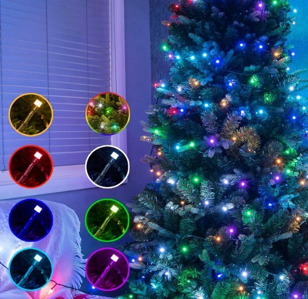 Світлодіодна гірлянда RGB + пульт ДК 5 метрів 100led 220v