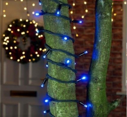Вулична новорічна гірлянда довжина 10 м. 100LED колір Синій 1081601606 фото