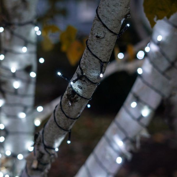 Гирлянда на солнечной батарее 100 LED цвет Холодный Белый 1401830767 фото
