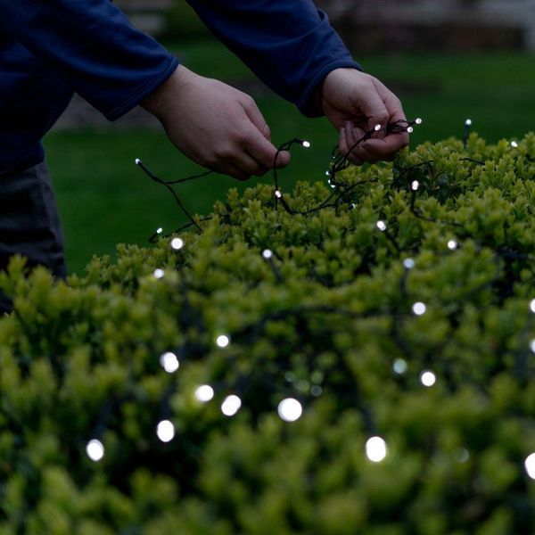 Гирлянда на солнечной батарее 100 LED цвет Холодный Белый 1401830767 фото