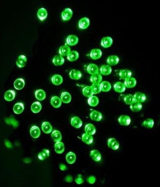 Гирлянда на солнечной батарее 100 LED цвет Зеленый 1401832697 фото
