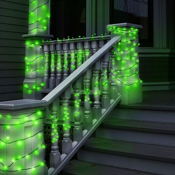 Гирлянда на солнечной батарее 100 LED цвет Зеленый 1401832697 фото
