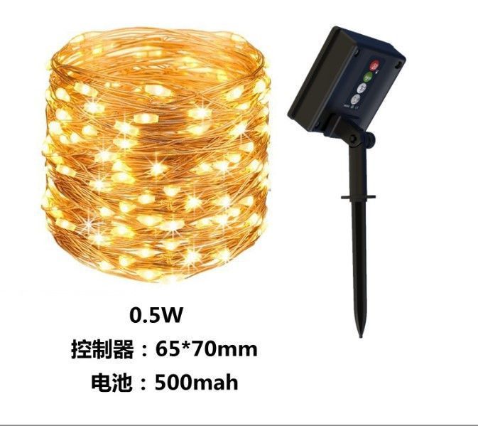 Вулична гірлянда Роса на сонячній батареї 10м. 100led Колір світла Теплий_білий 2095761423 фото