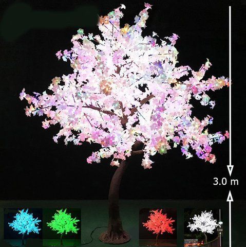 Уличное Светодиодное Дерево Клен ( Белый лист ) 3.0 *2.3 метров Цвет свечения RGB Мультиколор LJ-SM2592RGB-3.0M M.L. фото