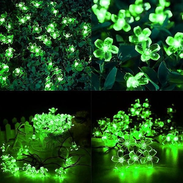 Гирлянда на солнечной батарее Сакура 100 LED цвет Зеленый 1850503873 фото