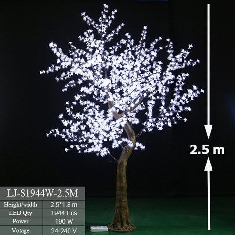 Уличное Светодиодное Дерево 2.5*1.8 метров Белый Цветок LJ-S1944W-2.5M M.L. фото