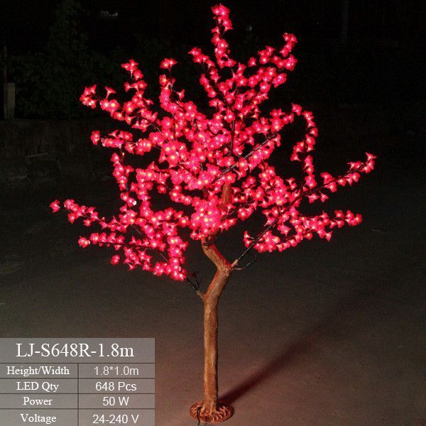 Уличное Светодиодное Дерево 1.8*1.0 метров Цветок Красный LJ-S648R-1.8m M.L. фото