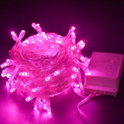 Новогодняя светодиодная гирлянда 10метров 100led.( Розовый ) 1054819822 фото
