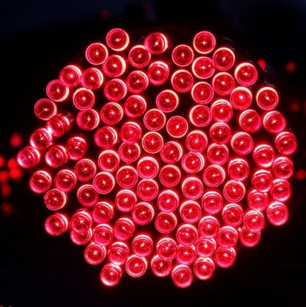 Гирлянда на солнечной батарее 100 LED цвет свечения Красный 1761955796 фото