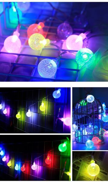 Светодиодная гирлянда RGB + пульт ДУ Хрустальные Шарики 5 метров 100led 220в 51511615151 фото