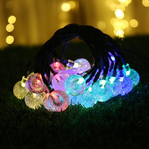 Светодиодная гирлянда RGB + пульт ДУ Хрустальные Шарики 5 метров 100led 220в 51511615151 фото