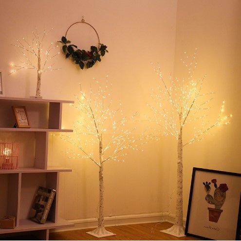 Дерево-гирлянда Береза. цвет свечения Теплый Белый. Высота 120см. 300 LED USB подключение 1837718945 фото