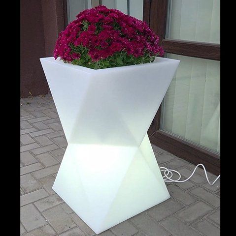 Вазон з LED-підсвіткою теплий білий, холодний білий та RGB