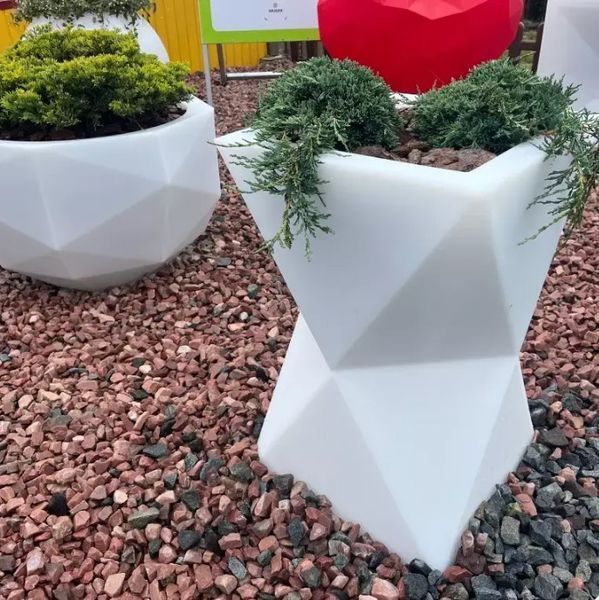 Вазон с подсветкой &laquo;Песочные Часы&raquo; LED Высота 70 см. Холодный Белый цвет света. 220в. 100025 фото