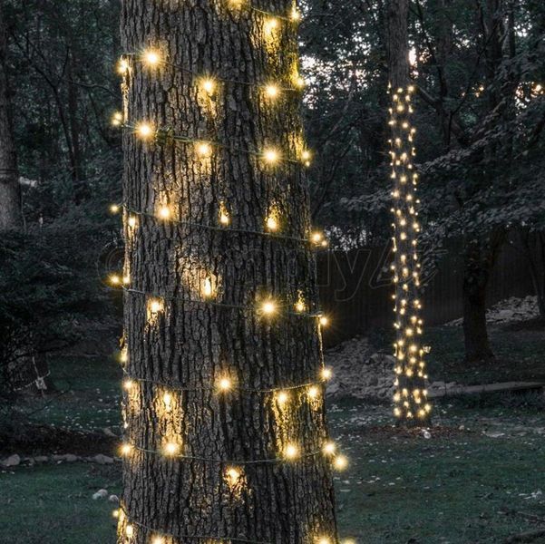 Гирлянда на солнечной батарее 100LED 10м. цвет Теплый Белый 1861403040 фото