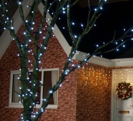 Вулична новорічна гірлянда довжина 10м. 100LED колір Холодний Білий 1508741684 фото